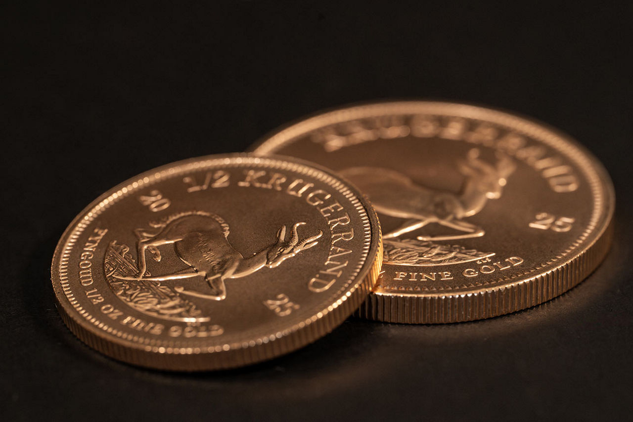 Zwei Krügerrand-Goldmünzen