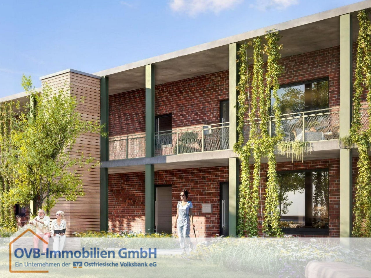 Außenansicht einer Wohnung in Emden