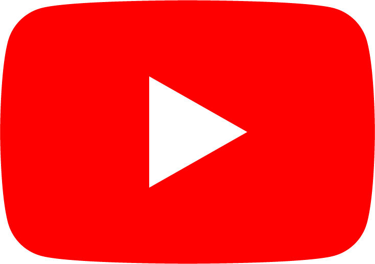 Youtube-Logo, ein rotes Quadrat mit einem weißen Dreieck in der Mitte.