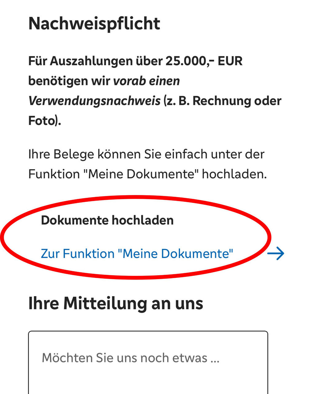 Über die Funktion "Dokumente hochladen" im Serviceauftrag" können Sie diese mitsenden.